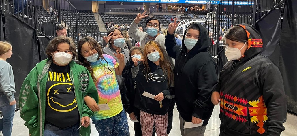 students at circle