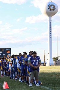 mustang football player